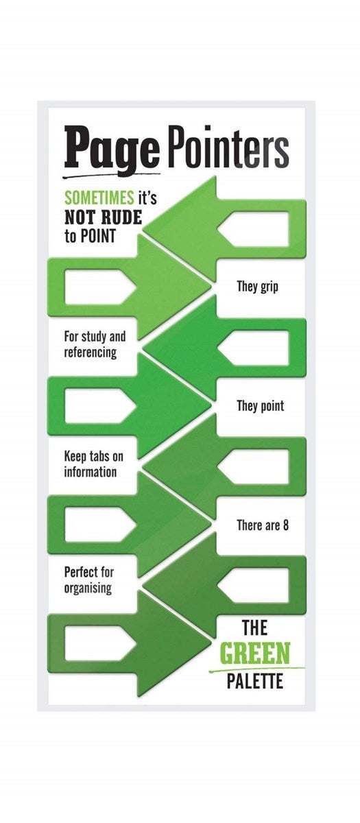 Bokmerker piler ensfarget Green