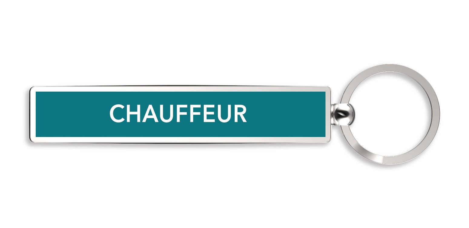 Nøkkelring metall 1x5,5cm aqua chauffeur