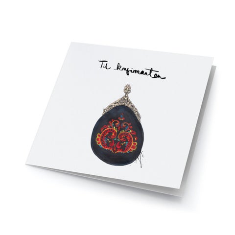 Kort konfirmasjon Bunadsveske Telemark Emmeselle