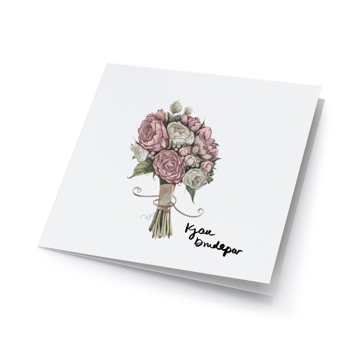 Kort Blomsterbukett Emmeselle