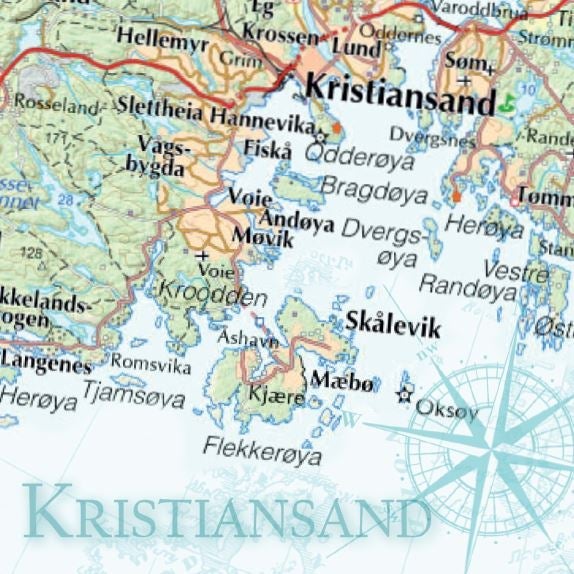 Servietter Kristiansand - 20x20x2,5cm