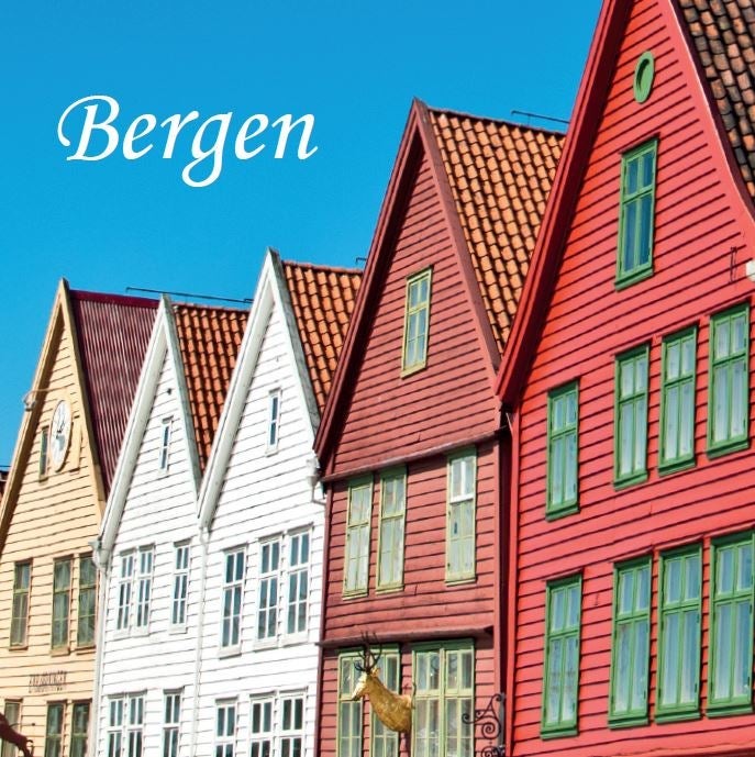 Servietter Bryggen Bergen - 20x20x2,5cm