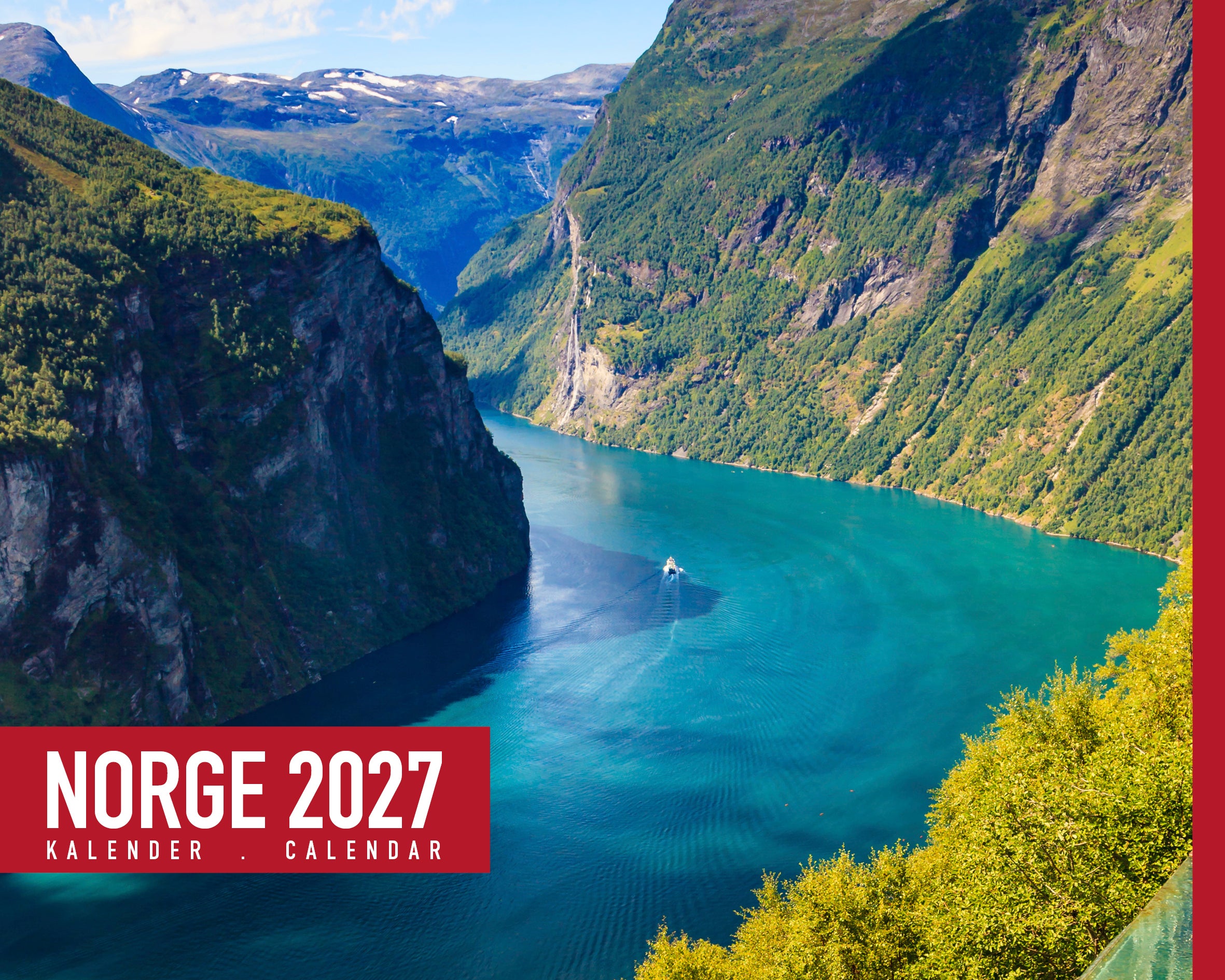 Kalender bord Norge vest 2027