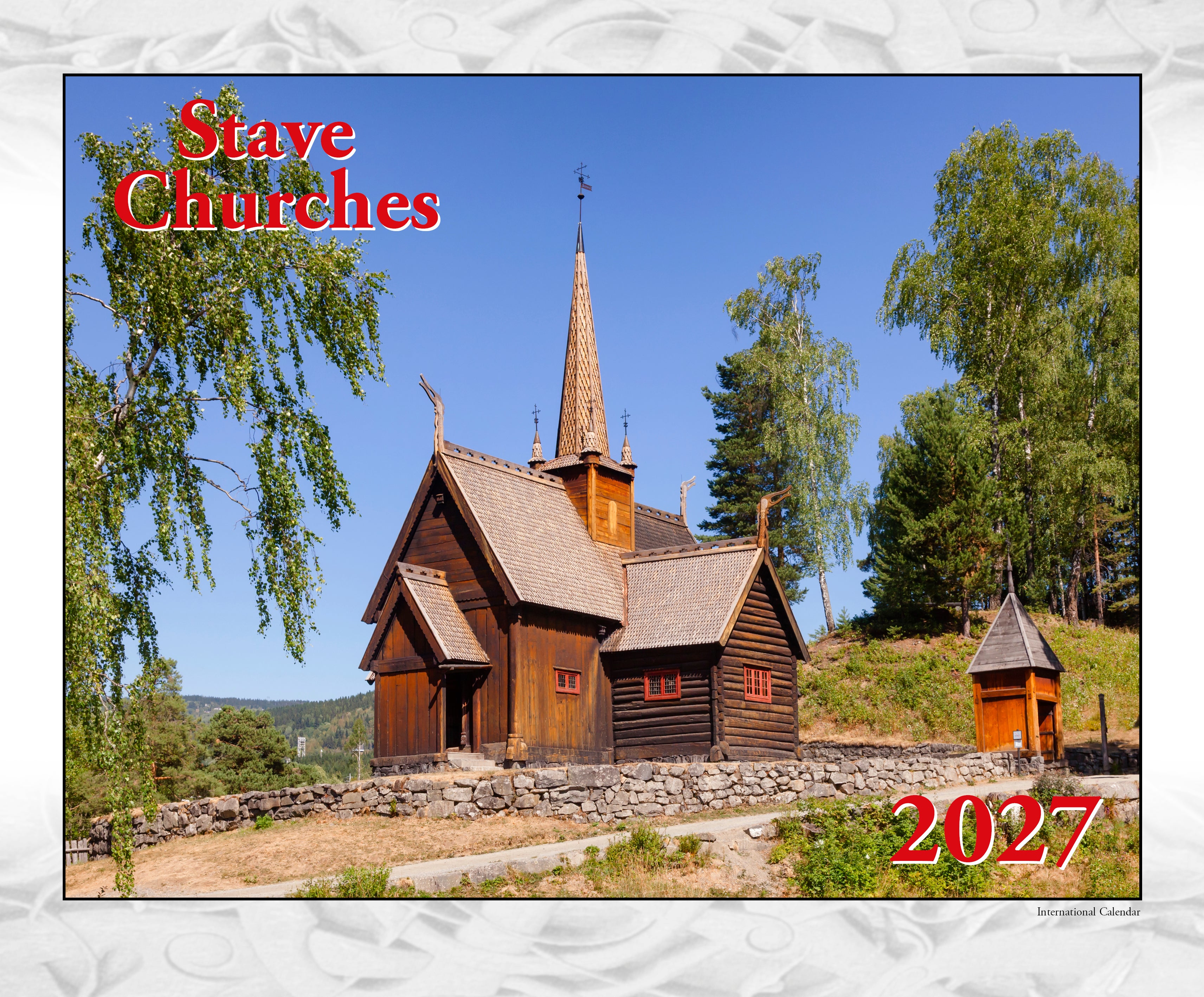 Kalender Stavkirke 2027 internasjonalt kalendarie