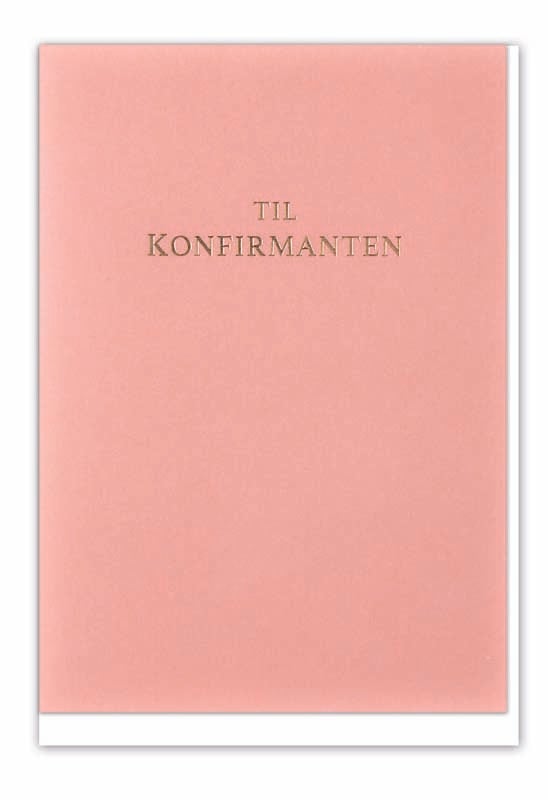 Kort til konfirmanten rosa