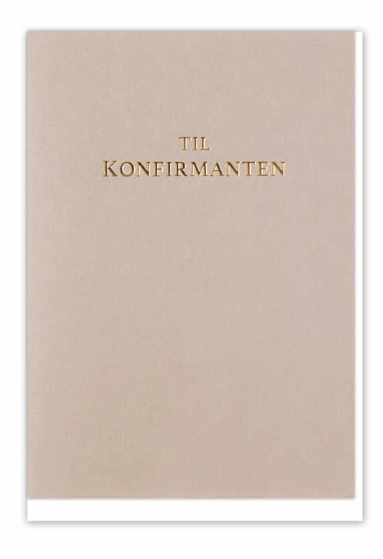 Kort til konfirmanten beige