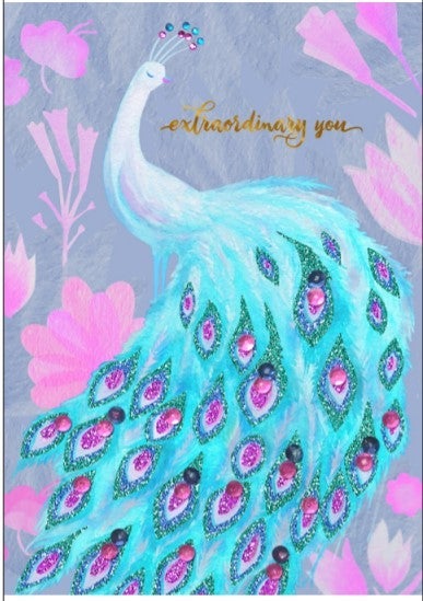 Kort Signature Påfugl P40