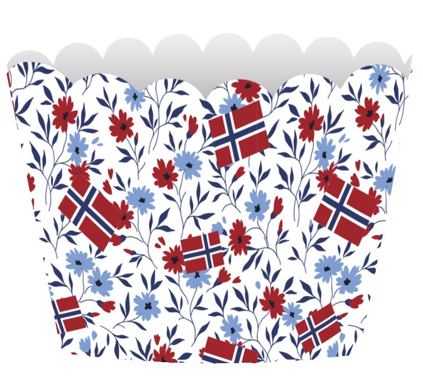 Muffinsform blomst papir