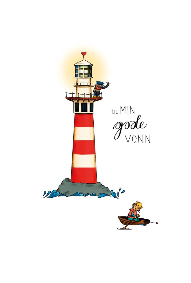 Kort enkelt fyrtårn Talén