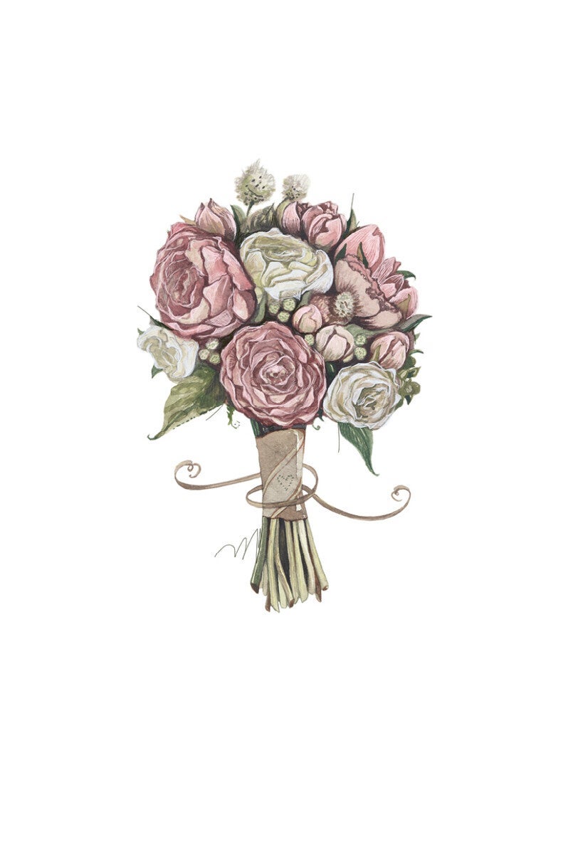 Kort gave blomsterbukett Emmeselle