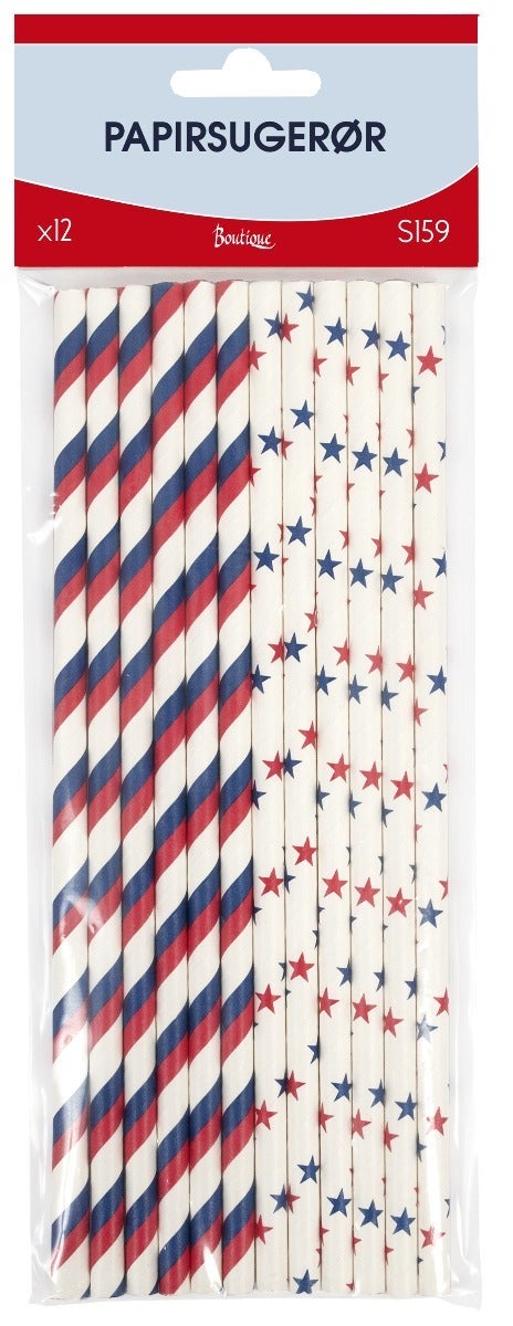 Papirsugerør norsk 12p