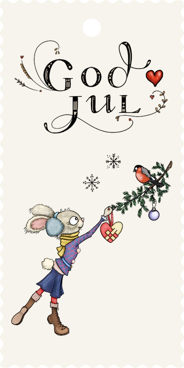 Merkelapp Jul Talén hare/rev