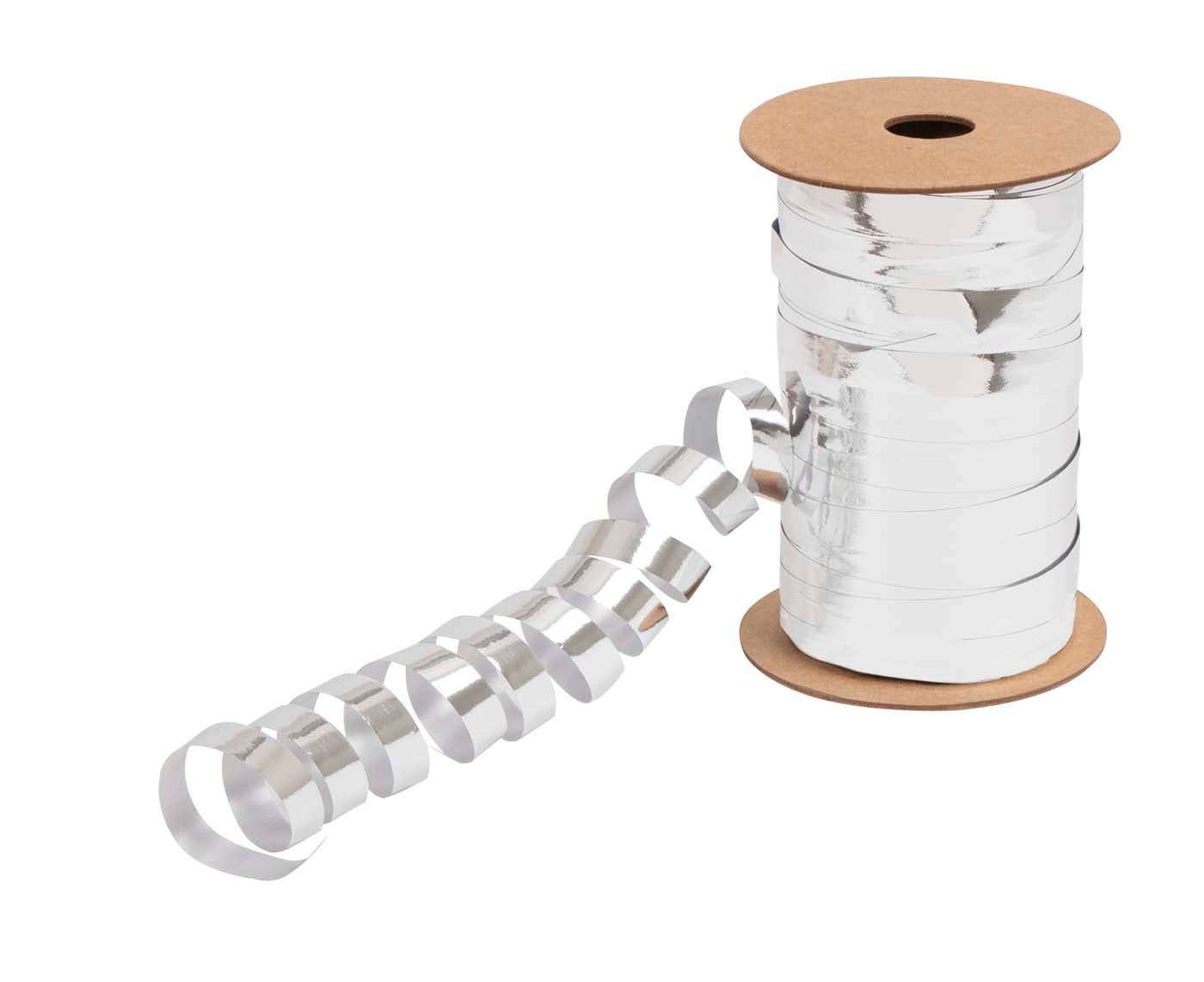 Gavebånd selvkrøllende sølv 200m