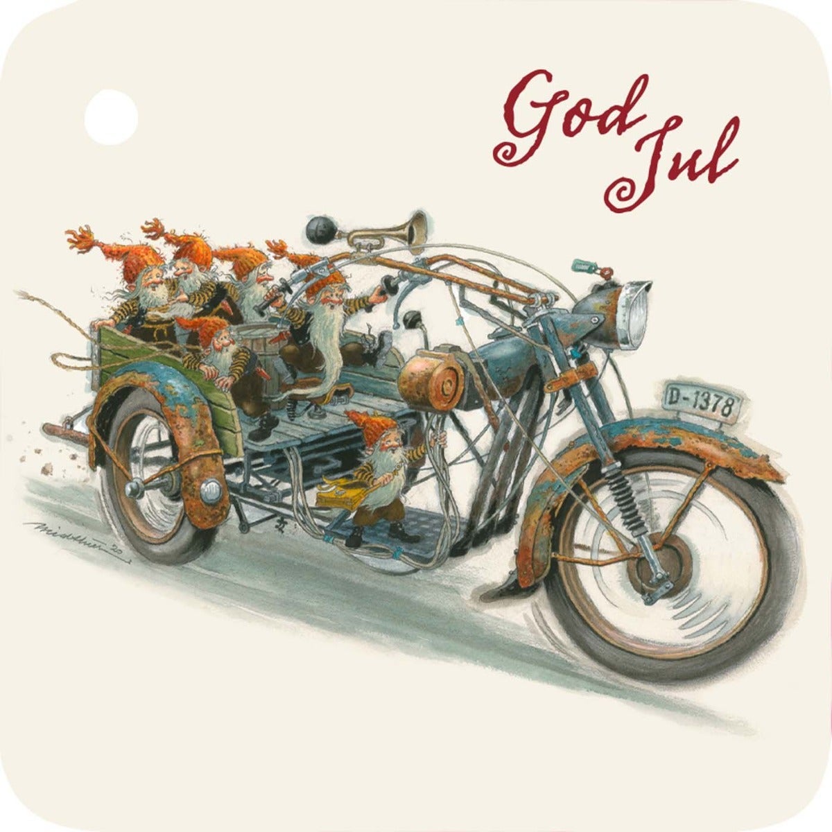 Gavemerkelapper Midthun m/tråd firkantet