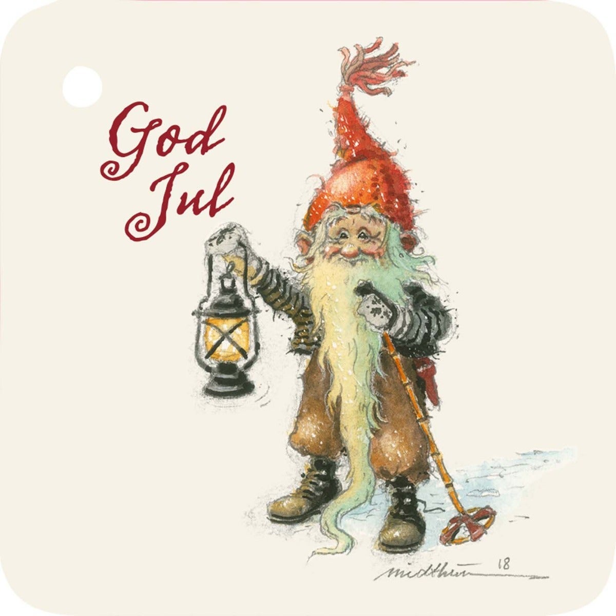 Gavemerkelapper Midthun m/tråd firkantet