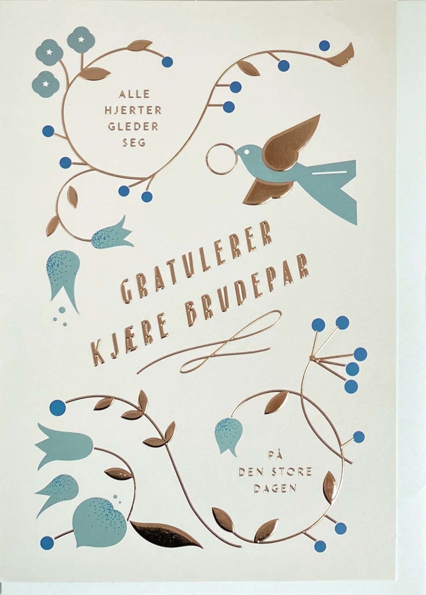 Kort Gratulerer kjære brudepar