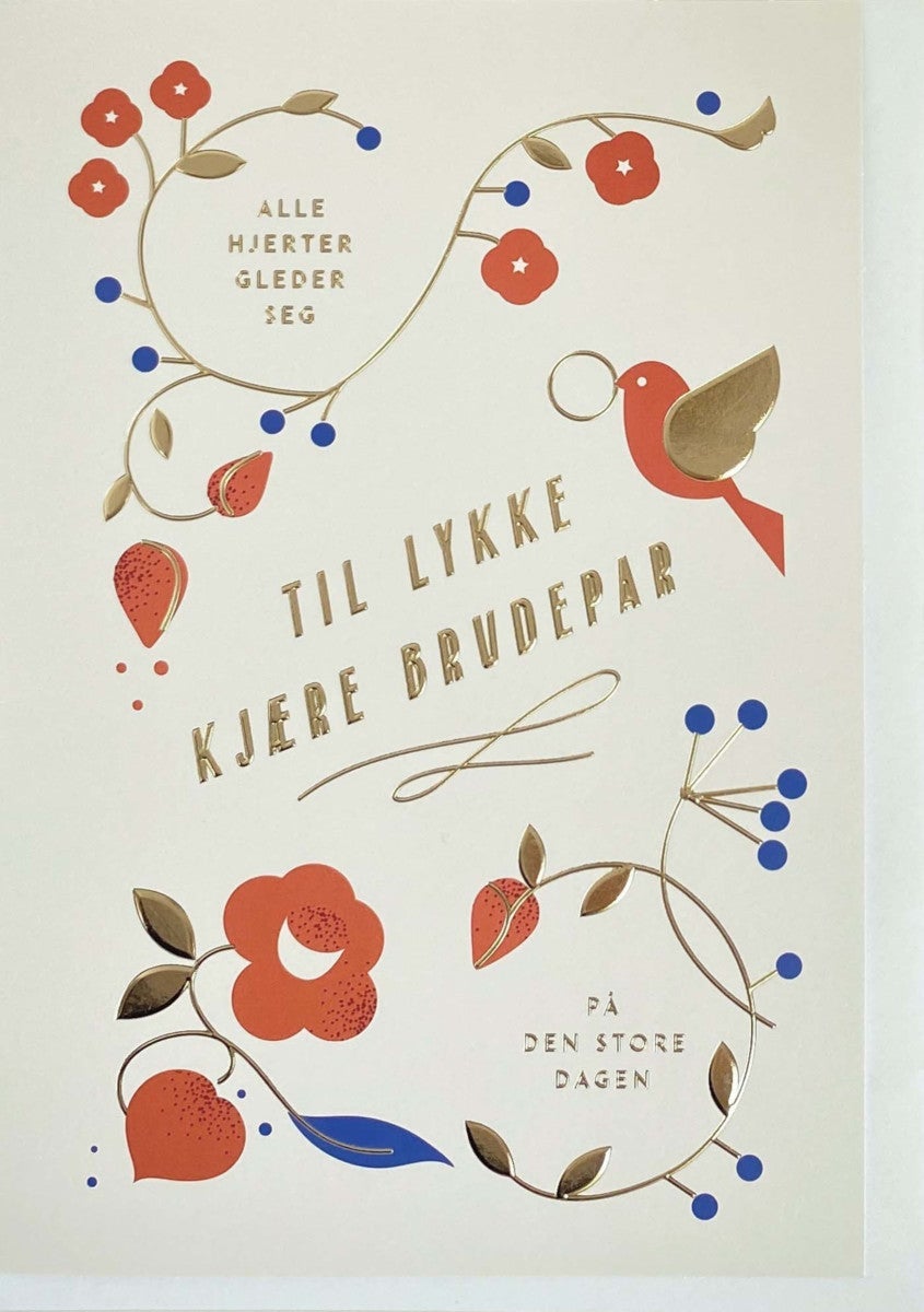 Kort Til lykke kjære brudepar