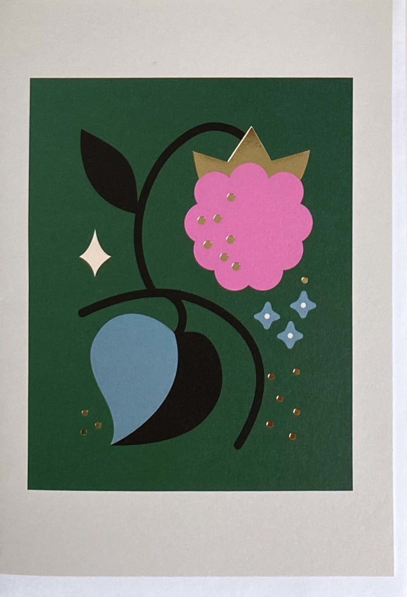 Kort Blomst Rosa på grønn