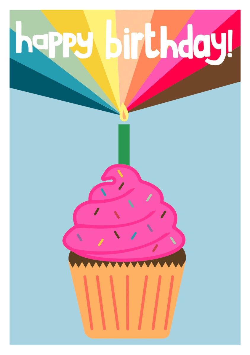 Kort Birthday Cake Beams