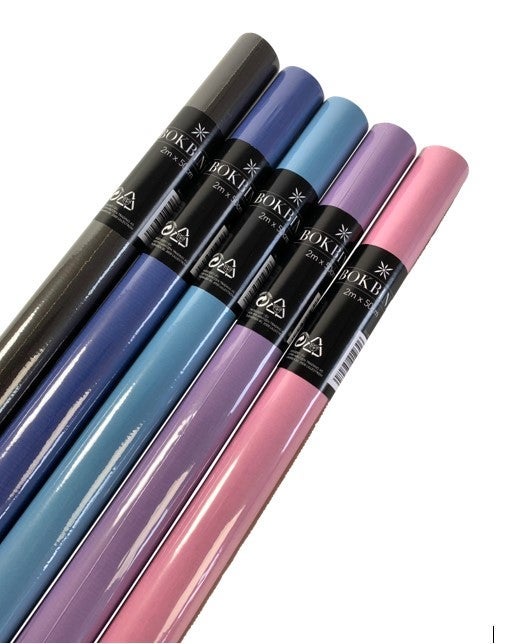 Bokbind Ensfarget Kraft 2m x 50cm Ass farger