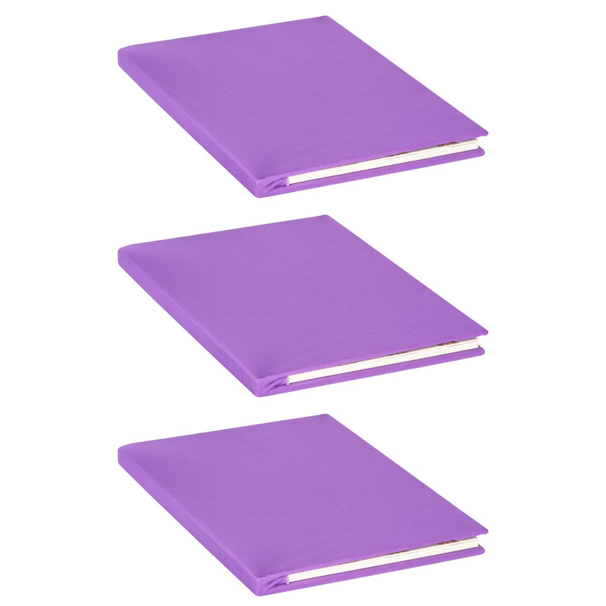 Bokbind Elastisk A4 3pk Ensfarget Lilla