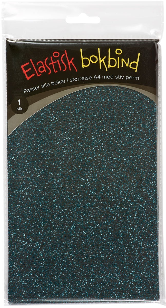 Bokbind Elastisk Glitter Blå
