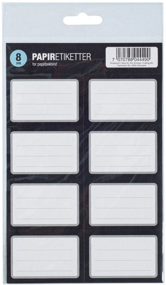 Boketiketter Nøytral Grå