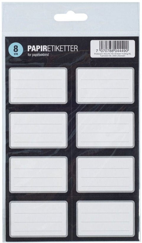 Boketiketter Nøytral Grå