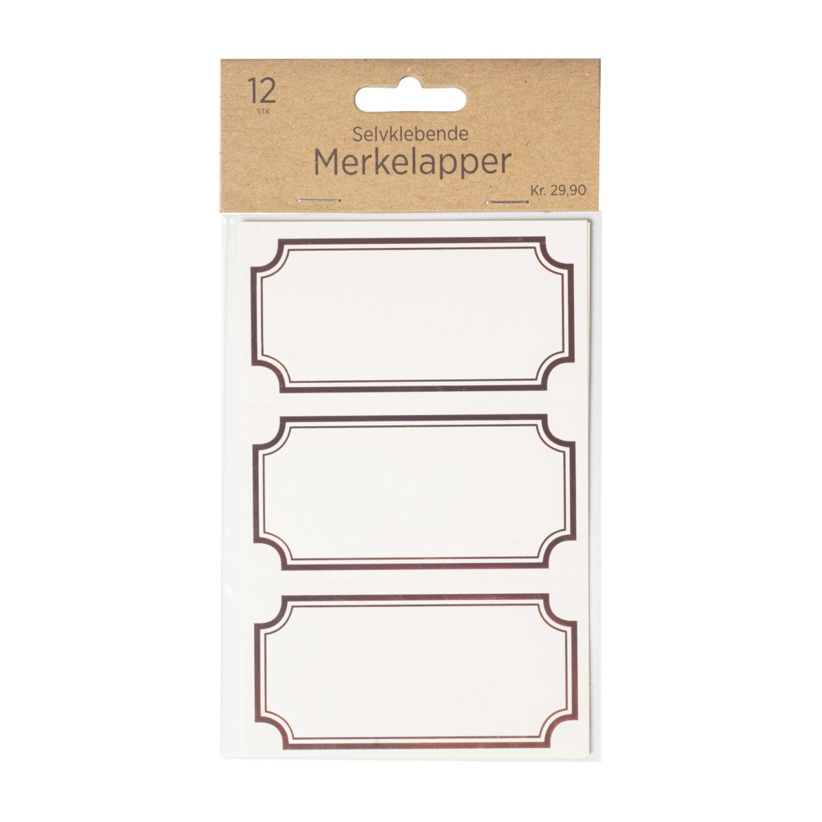 Merkelapper selvklebende 12 stk rød