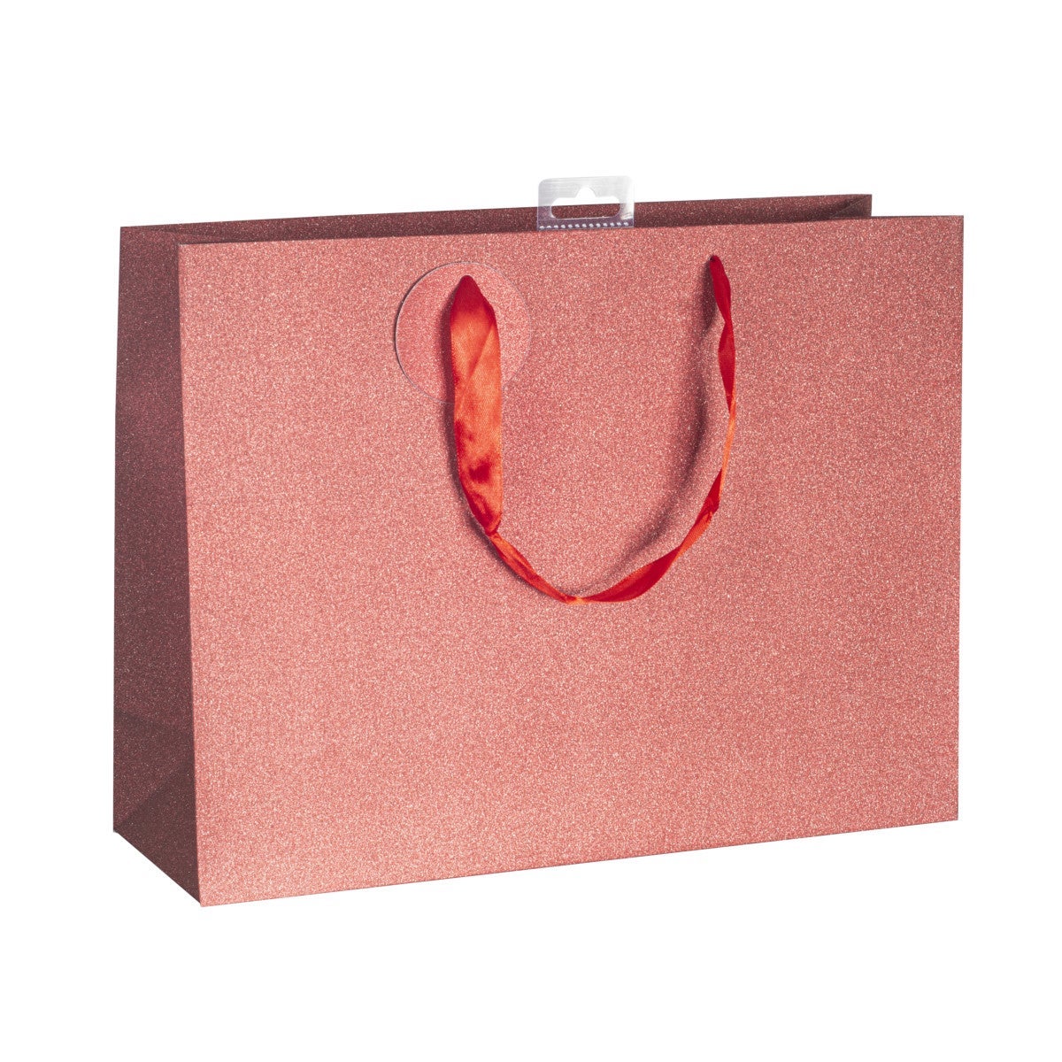 Gavepose Shopper glitter rød