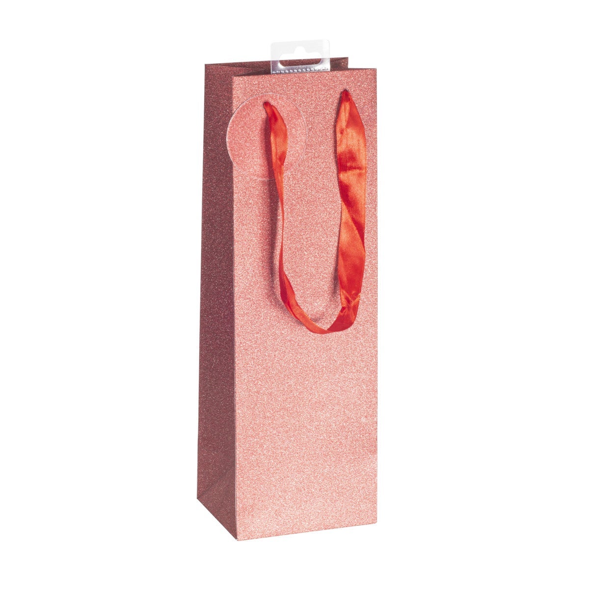 Flaskepose glitter rød
