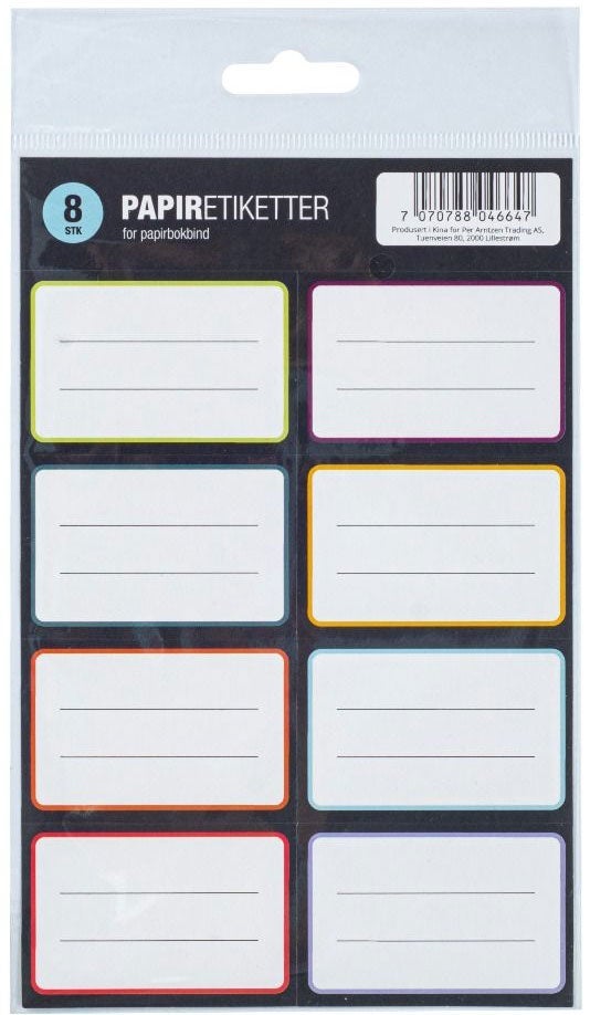 Boketiketter Farget Rammer