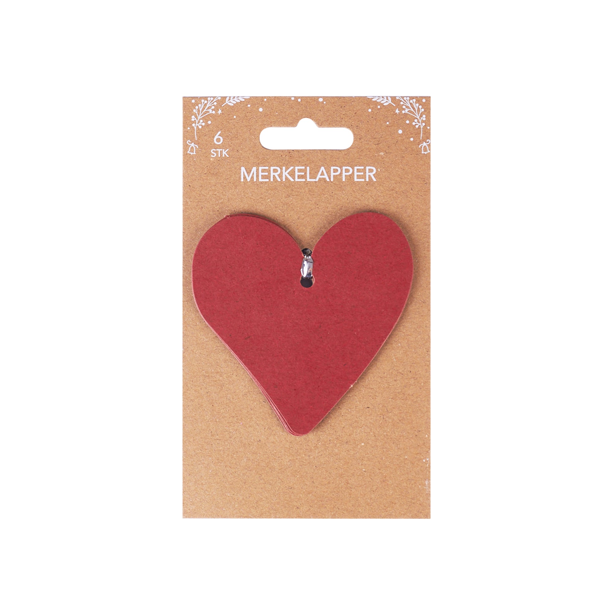 Merkelapper 6 Stk Hjerte
