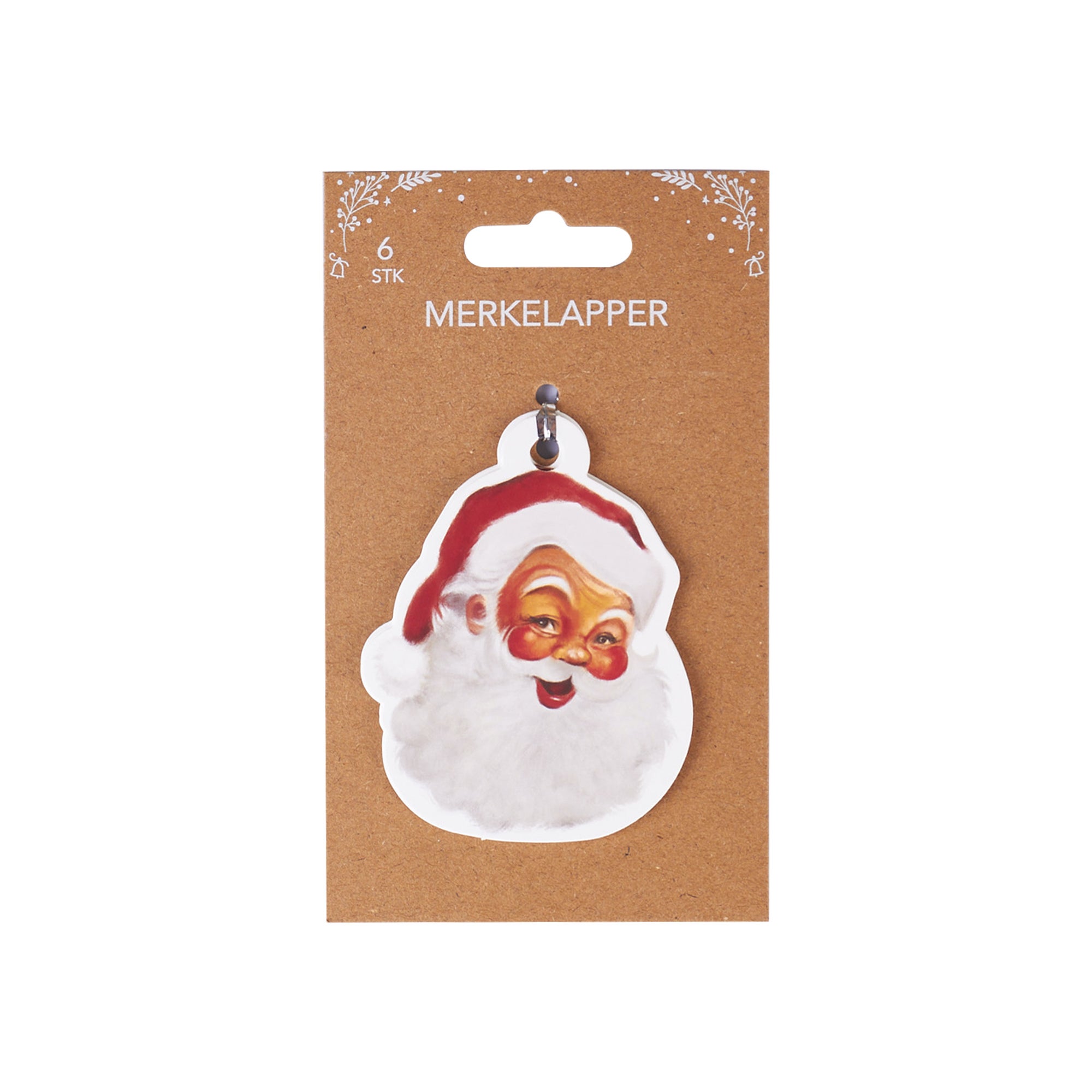 Merkelapper 6 Stk Store Julenisse