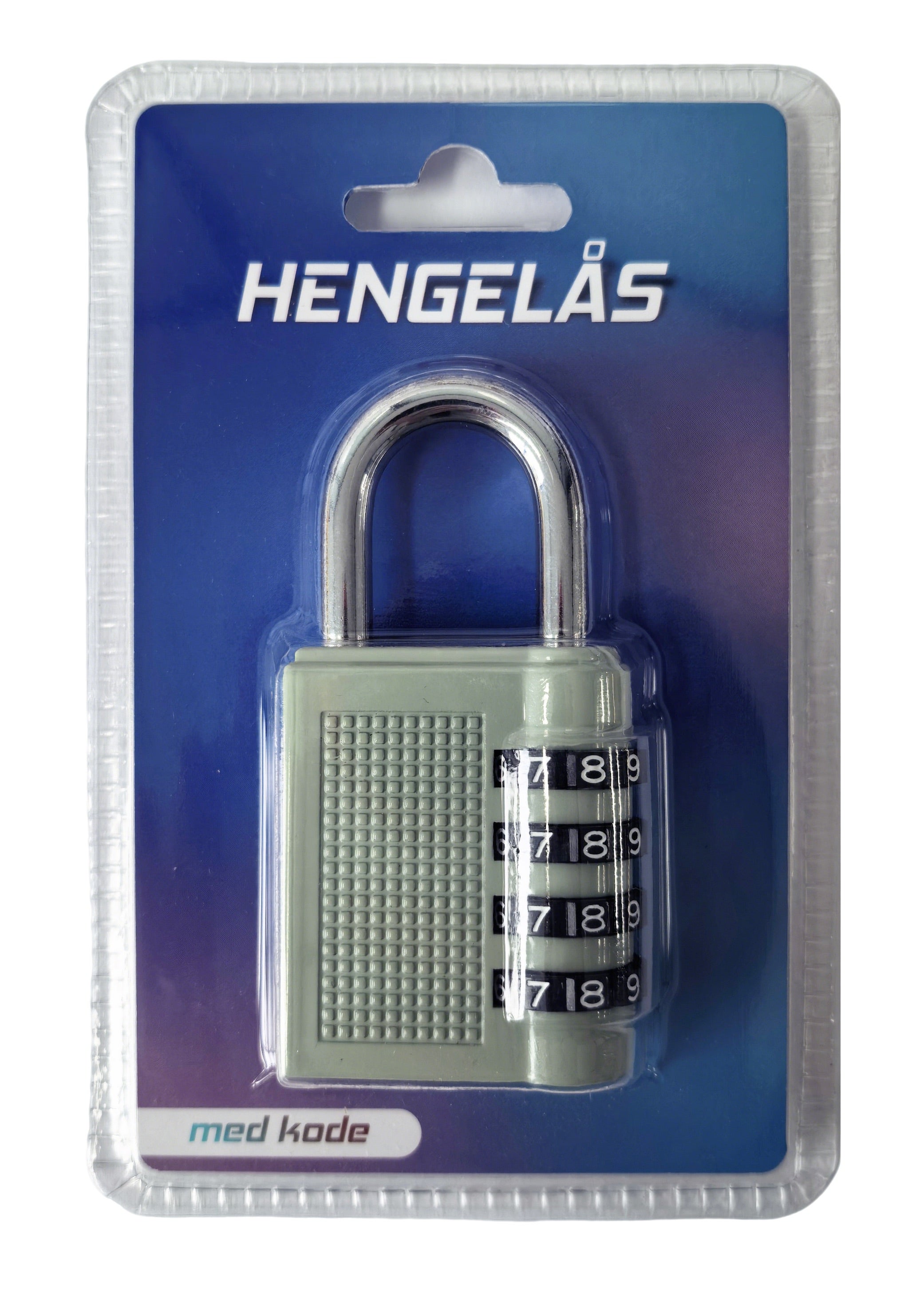 Hengelås med 4 Sifret Kode Grønn