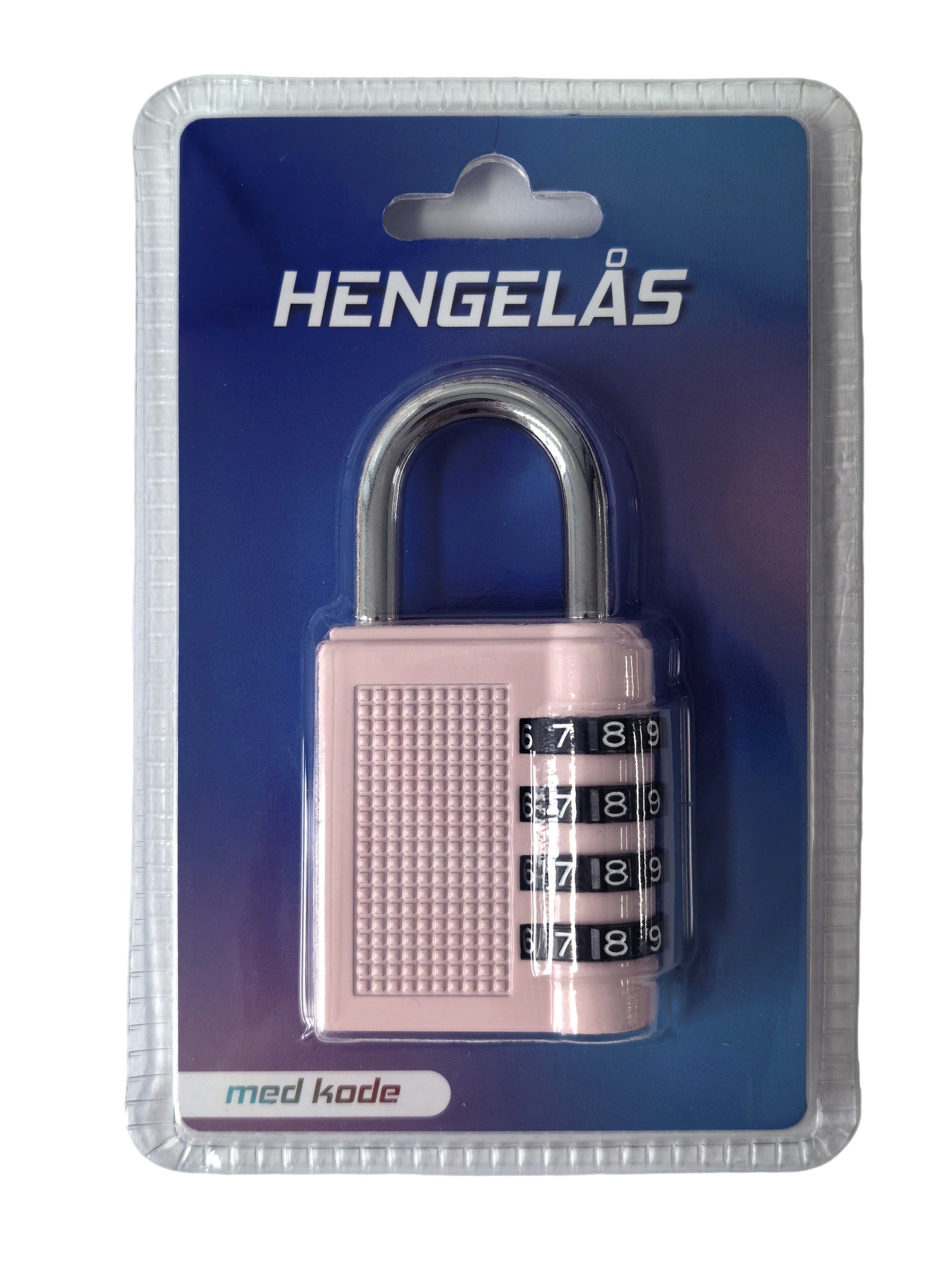 Hengelås med 4 Sifret Kode Lyserosa