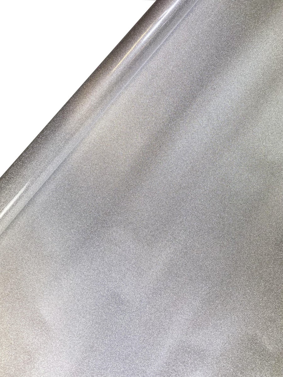 Gavepapir 2m glitter sølv