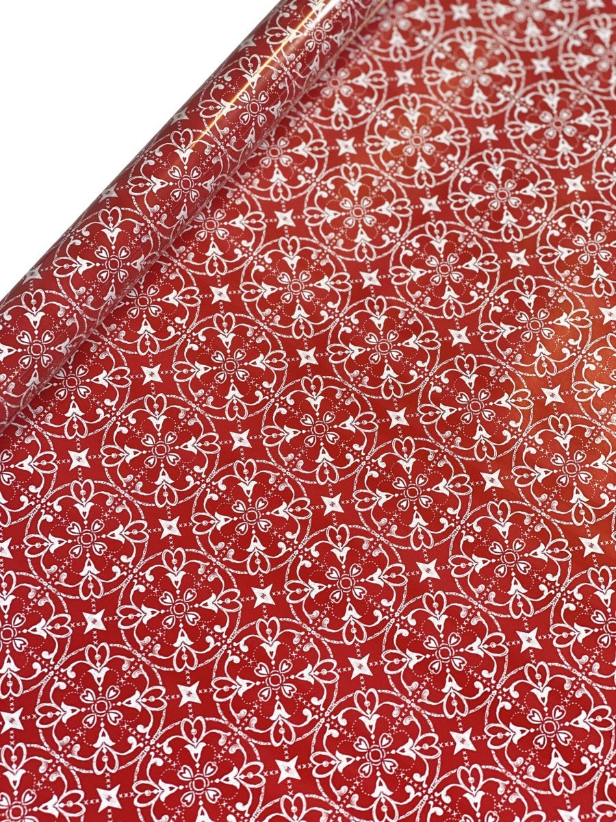 Gavepapir 10m Betty rød