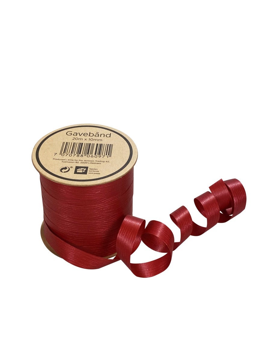 Gavebånd 20m x 10mm rød