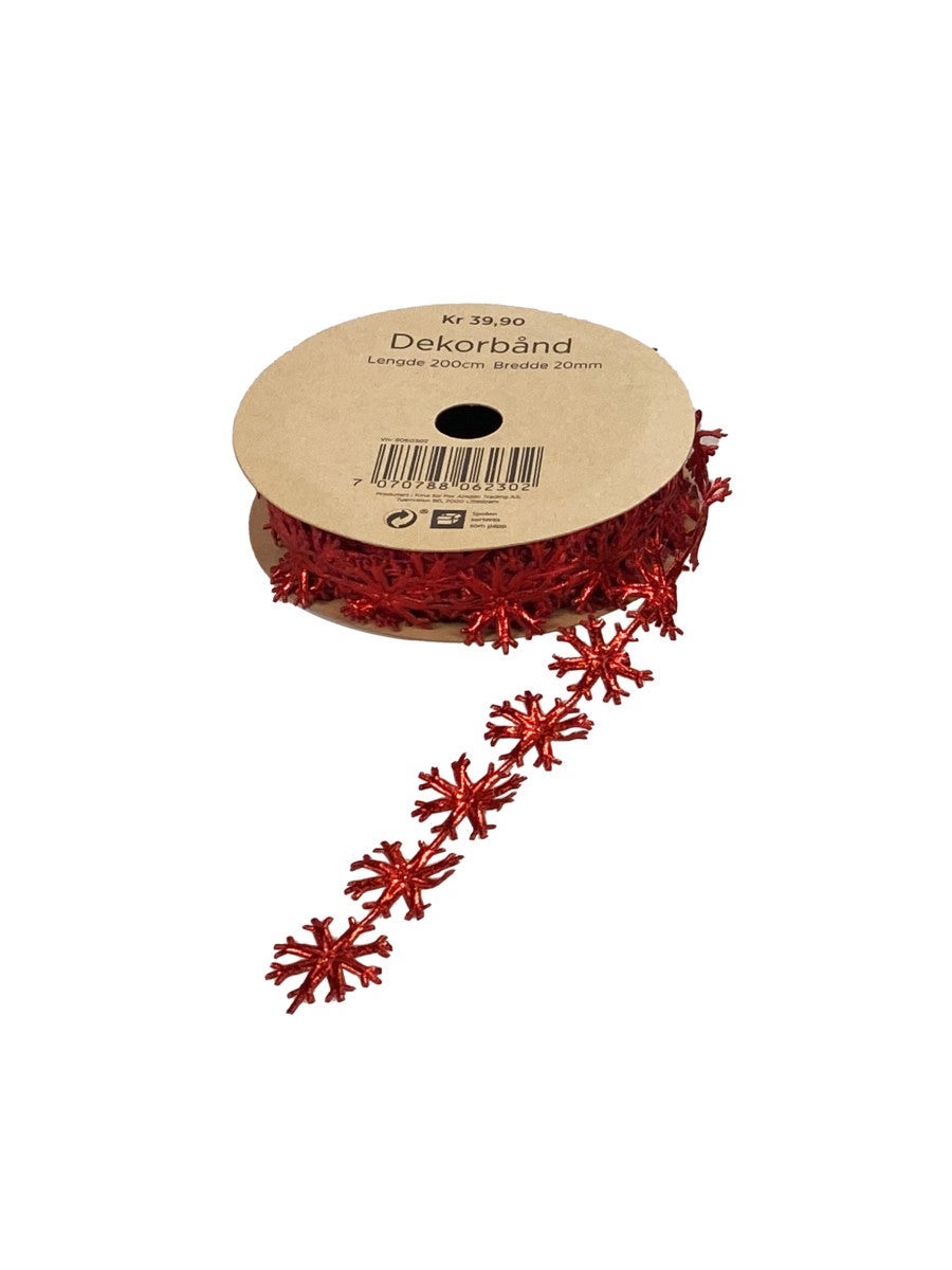Gavebånd Snøkrystall 2m