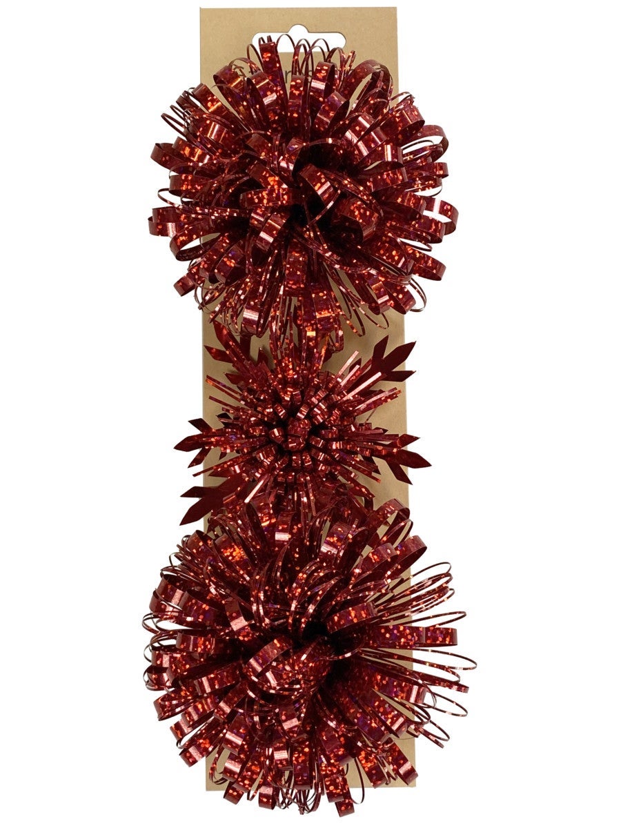 Rosett Fancy Bow Rød 3pk