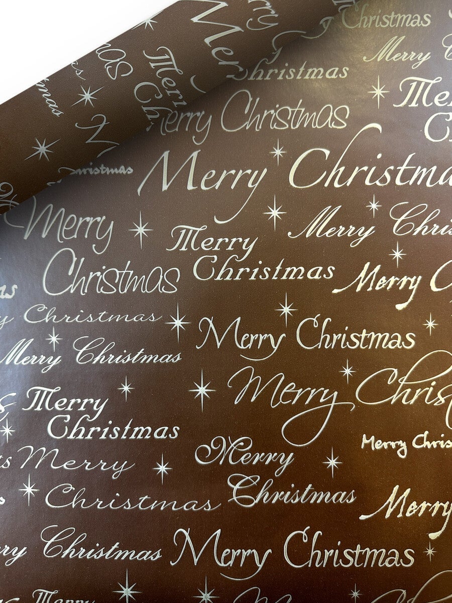 Gavepapir 10m X 70cm Merry Chr Brun Gull