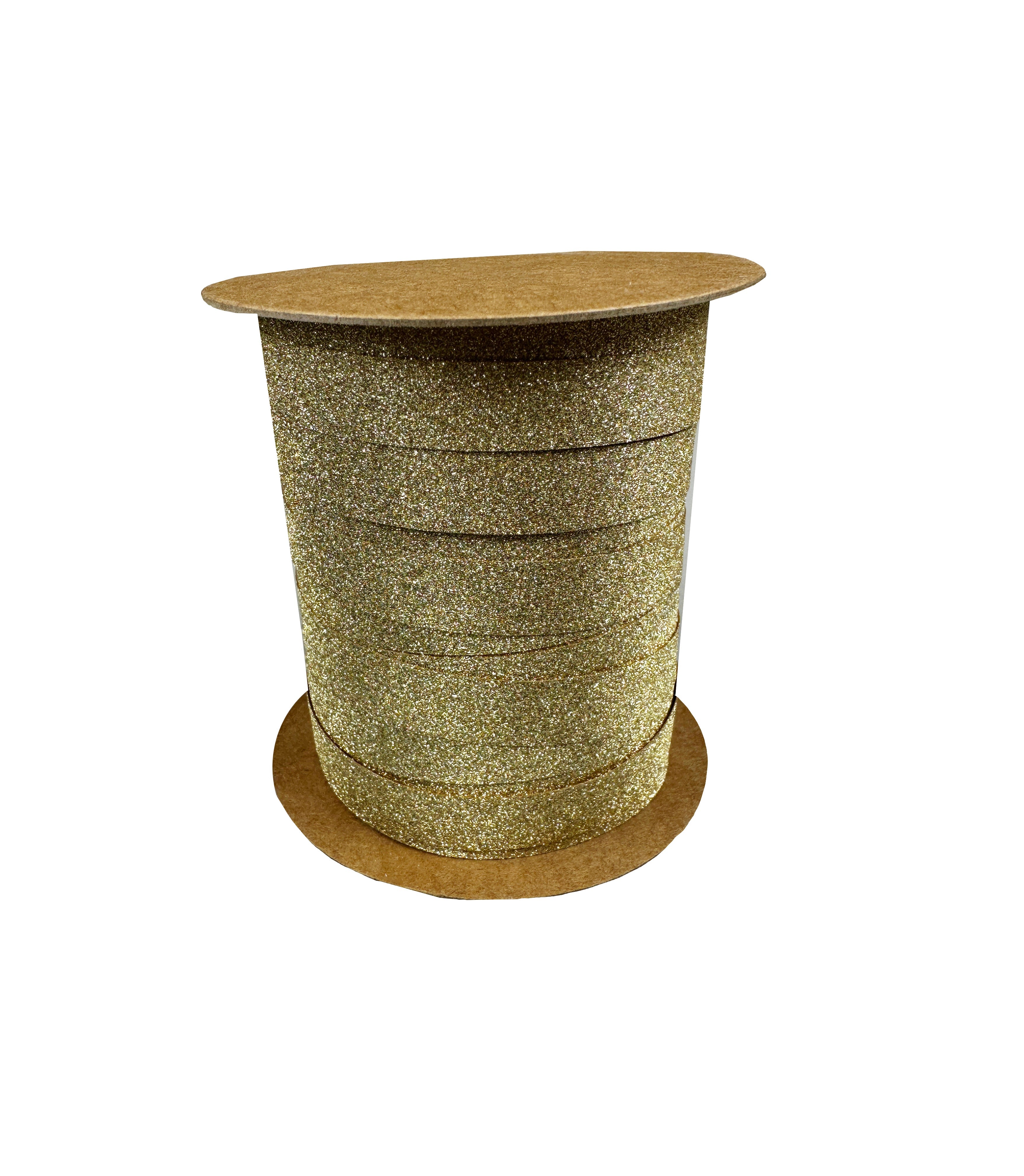 Gavebånd 20m x 10mm  Gull Glitter