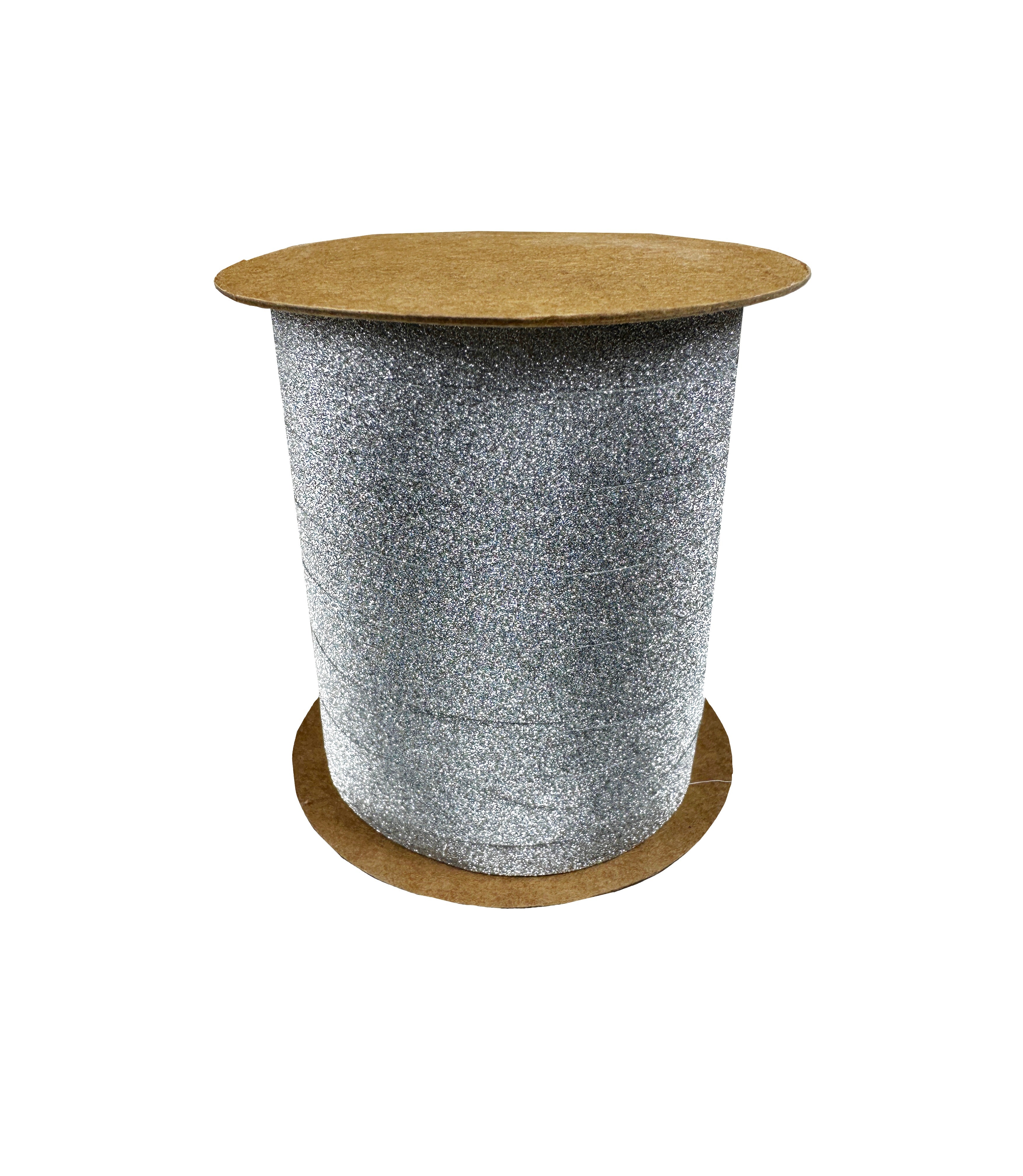 Gavebånd 20m x 10mm Sølv Glitter