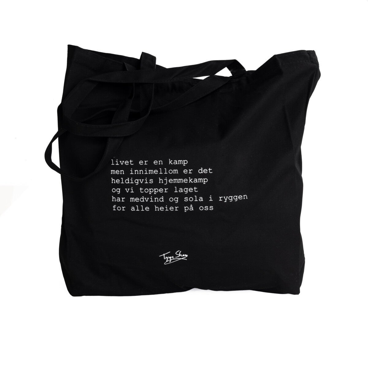 Handlenett Trygve Skaug sort livet er en kamp