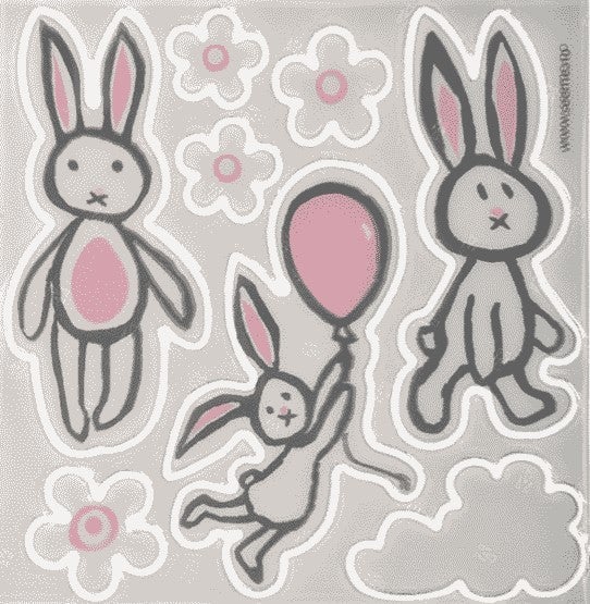 Refleks selvklebende kaniner