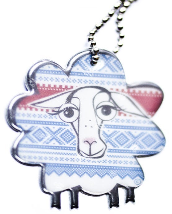 Hengerefleks sheep hvite perle Marius