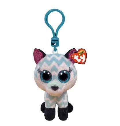 Bamse TY Atlas Aqua Chevron Fox Clip