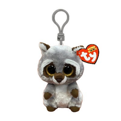 Bamse Ty Oakie Gray Raccoon Clip