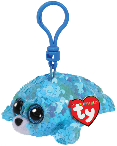 Bamse Ty Waves Blå Glitter Sel Clip